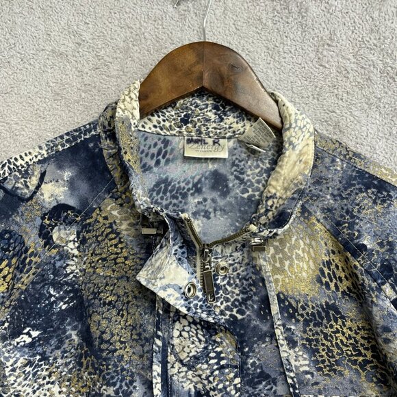 Chico's Zenergy Women's Size 3X Jacket Snake Print Mock neck Full Zip - Picture 6 of 9